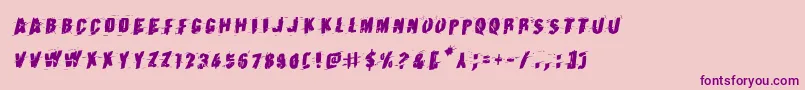 Earthshakerotal Font – Purple Fonts on Pink Background