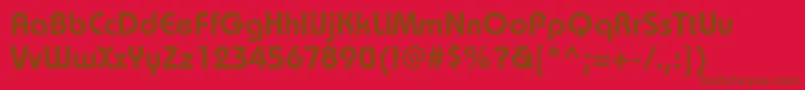 BauhauscDemibold Font – Brown Fonts on Red Background