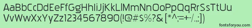 PakenhamxprgRegular-fontti – mustat fontit vihreällä taustalla