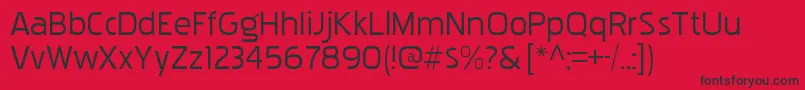 フォントPakenhamxprgRegular – 赤い背景に黒い文字