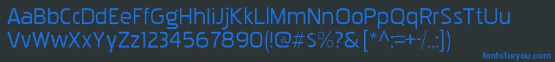 PakenhamxprgRegular Font – Blue Fonts on Black Background