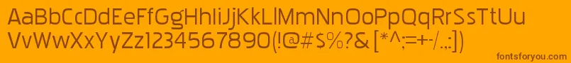 PakenhamxprgRegular Font – Brown Fonts on Orange Background