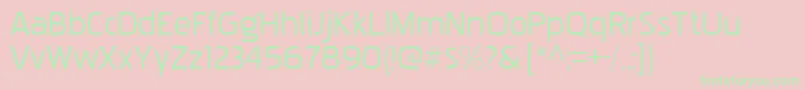 PakenhamxprgRegular-Schriftart – Grüne Schriften auf rosa Hintergrund