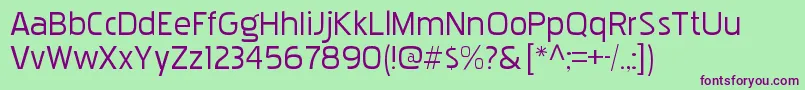 Шрифт PakenhamxprgRegular – фиолетовые шрифты на зелёном фоне