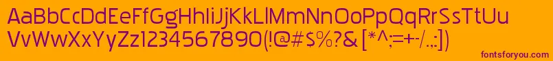 Шрифт PakenhamxprgRegular – фиолетовые шрифты на оранжевом фоне
