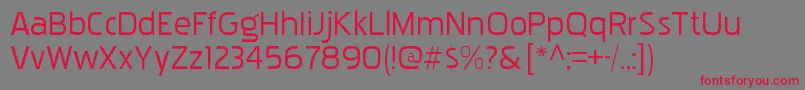 PakenhamxprgRegular Font – Red Fonts on Gray Background