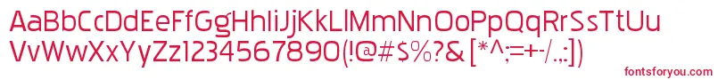 フォントPakenhamxprgRegular – 白い背景に赤い文字