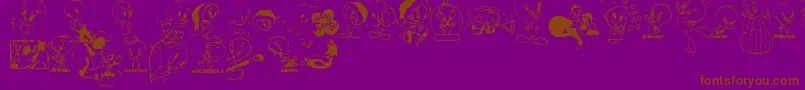 Totallytweetie Font – Brown Fonts on Purple Background