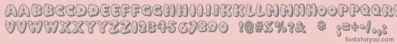 EggshellMosaic Font – Gray Fonts on Pink Background
