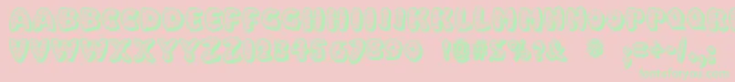 EggshellMosaic Font – Green Fonts on Pink Background