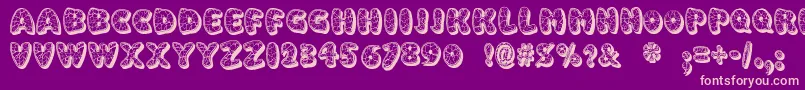 Fonte EggshellMosaic – fontes rosa em um fundo violeta
