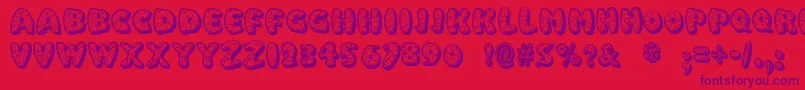 EggshellMosaic Font – Purple Fonts on Red Background