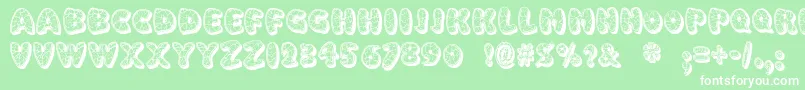 EggshellMosaic Font – White Fonts on Green Background