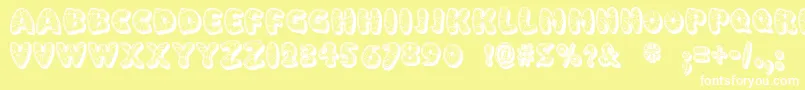 EggshellMosaic Font – White Fonts on Yellow Background