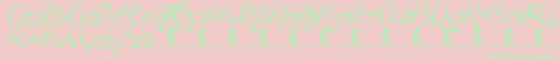 ReedOfLove Font – Green Fonts on Pink Background