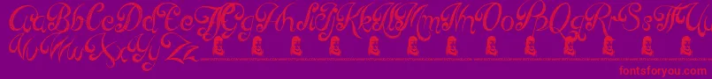 ReedOfLove Font – Red Fonts on Purple Background