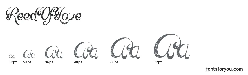 ReedOfLove Font Sizes