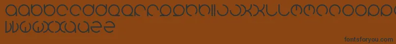 フォントHenderson – 黒い文字が茶色の背景にあります