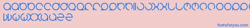 Henderson Font – Blue Fonts on Pink Background