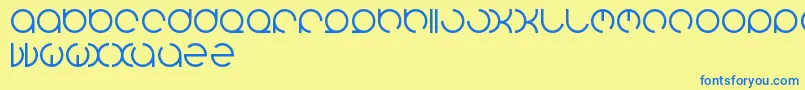 Henderson Font – Blue Fonts on Yellow Background