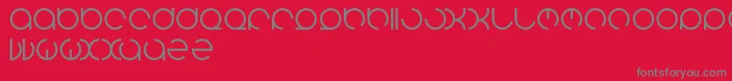 フォントHenderson – 赤い背景に灰色の文字