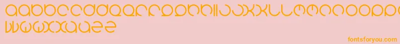 Henderson Font – Orange Fonts on Pink Background