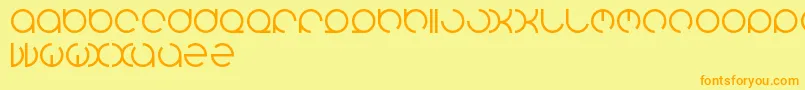 Henderson Font – Orange Fonts on Yellow Background