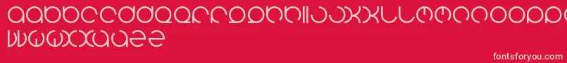 Henderson Font – Pink Fonts on Red Background