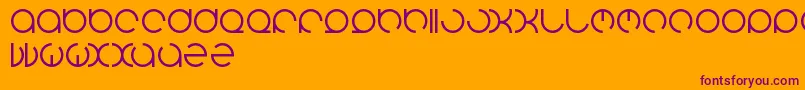 Henderson Font – Purple Fonts on Orange Background