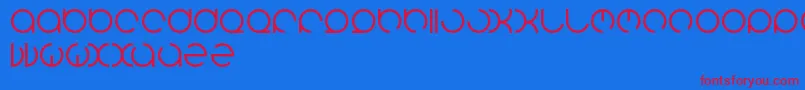 Henderson Font – Red Fonts on Blue Background