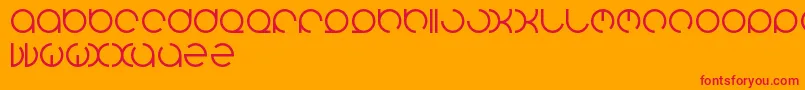 Henderson Font – Red Fonts on Orange Background