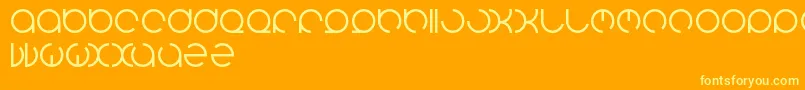 Henderson Font – Yellow Fonts on Orange Background