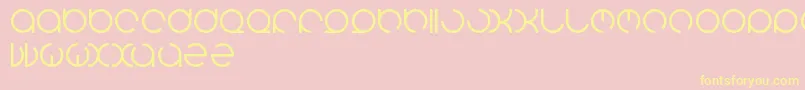 Henderson Font – Yellow Fonts on Pink Background