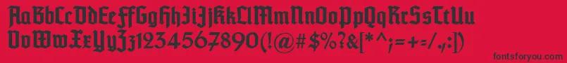 Typographertexturunz1Bold Font – Black Fonts on Red Background