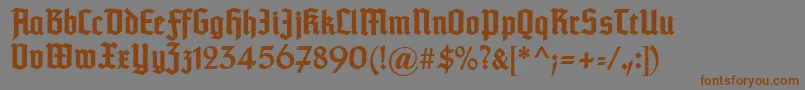 Typographertexturunz1Bold Font – Brown Fonts on Gray Background