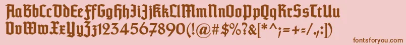 fuente Typographertexturunz1Bold – Fuentes Marrones Sobre Fondo Rosa