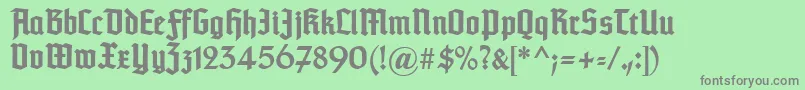 Typographertexturunz1Bold Font – Gray Fonts on Green Background