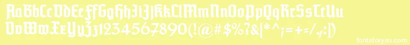 Typographertexturunz1Bold Font – White Fonts on Yellow Background