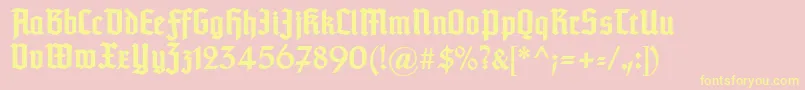 Typographertexturunz1Bold Font – Yellow Fonts on Pink Background