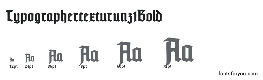 Размеры шрифта Typographertexturunz1Bold