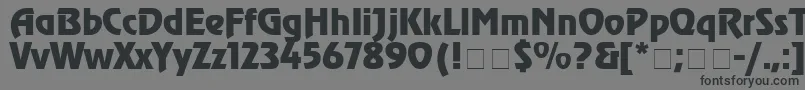 フォントChorusLineSsiBold – 黒い文字の灰色の背景