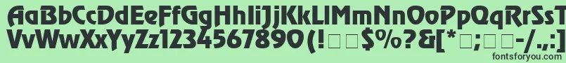Шрифт ChorusLineSsiBold – чёрные шрифты на зелёном фоне