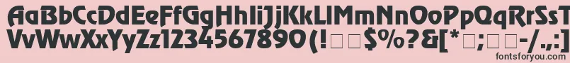 フォントChorusLineSsiBold – ピンクの背景に黒い文字