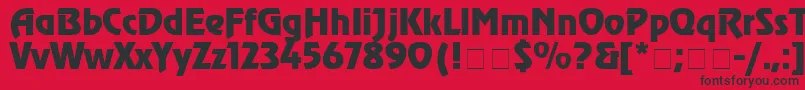 フォントChorusLineSsiBold – 赤い背景に黒い文字