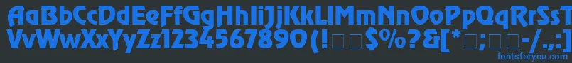 ChorusLineSsiBold Font – Blue Fonts on Black Background