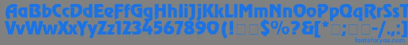フォントChorusLineSsiBold – 灰色の背景に青い文字