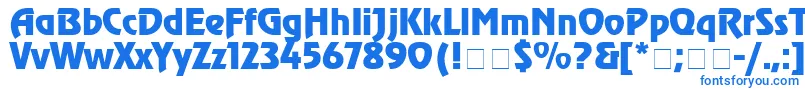 Шрифт ChorusLineSsiBold – синие шрифты на белом фоне