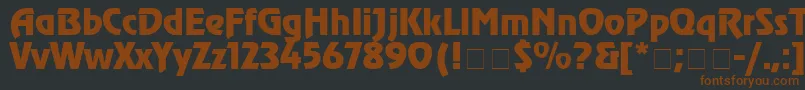 ChorusLineSsiBold Font – Brown Fonts on Black Background