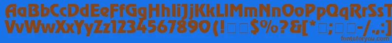 Шрифт ChorusLineSsiBold – коричневые шрифты на синем фоне