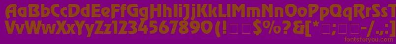 ChorusLineSsiBold-Schriftart – Braune Schriften auf violettem Hintergrund